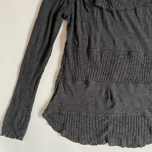 Snoskins Women size S gray Shawl Collar pullover sweater made in USA - Picture 10 of 10